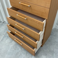 KD-44【新入荷　リサイクル品】ハイチェスト　ナチュラルの画像