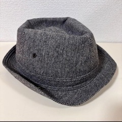 中折れ ハット　新品未使用　タグ付き　ウール　グレー　シンプル　日本製　撥水加工　58 Lサイズの画像