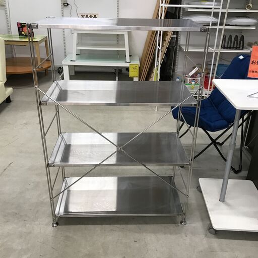 ★ジモティ割引あり★ 4段ステンレスラック W(幅)84×D(奥行き)40×H(高さ)120.3cm ※クリーニング済み