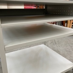 【OF-11】美品 サンワサプライ レーザープリンタースタンド スチール収納 プリンター台 プリンターワゴン キャスター付き　検)事務机　オフィス チェア　会議 椅子　ロッカー　ミーティングテーブル　応接ソファ 店舗 事務所 什器　書庫 本棚 ラック デスク スチール 美品多数 格安 【中古オフィス家具】の画像