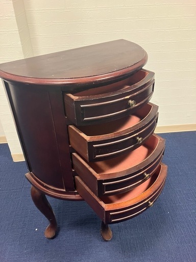 猫足　引取限定　アンティーク　チェスト　半円　3本足