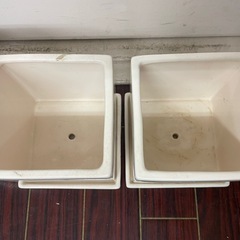 4つまとめて 蘭鉢 植木鉢 プランター 観葉植物　花瓶　陶器　陶磁器　　の画像