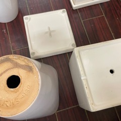 4つまとめて 蘭鉢 植木鉢 プランター 観葉植物　花瓶　陶器　陶磁器　　の画像