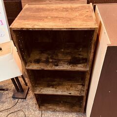 ３段カラーボックス（ビンテージ調）