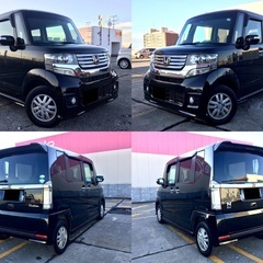★最安！★やっぱコレ！★修復歴無！★3方向バックカメラ搭載！★ホンダ★N-BOX★カスタム★4WD！★ホンダディーラー記録簿8枚有！★禁煙車！★車検2年付きも可！★横滑り防止装置！★ナビ！★テレビ！★Bluetooth！★パワースライドドア！★人気のブラック！★純正エンジンスターター！★全国激安陸送可能！★の画像