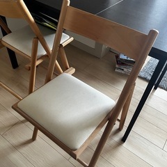 【2個】無印良品　折りたたみ式椅子