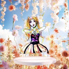 原画or複製画 オリジナル アナログ 自作イラスト 女の子 ポス...