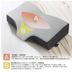 枕 安眠 肩がラク 低反発 まくら高さ調整可 仰向き 横向き　枕カバーセットの画像