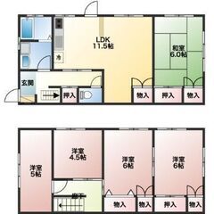 🏡収納豊富　2階建て　5LDK賃貸戸建て　古賀市花見東🏡