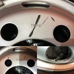 新車外し【BS R202 225/70R16 117/115L LT】ライトトラック用 夏タイヤ 1本【TOPY RAK 16インチ 6K 6H PCD222.25 +127】　(VTY960) の画像
