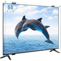 液晶テレビ保護パネル 55インチ Ninonly テレビカバー クリア 高透過率 ブルーライトカット UVカット 耐衝撃 キズ防止の画像