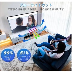 液晶テレビ保護パネル 55インチ Ninonly テレビカバー クリア 高透過率 ブルーライトカット UVカット 耐衝撃 キズ防止の画像