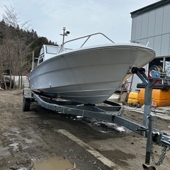 ボート　ヤマハ80馬力　2スト　18ft 青森県　八戸市