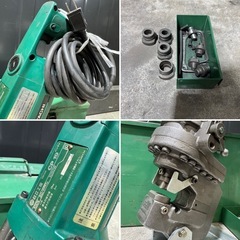 【大阪】動作品 日立工機 電動油圧パンチャ 19mm 100V ダイス付き コード式 電動油圧工具 穴あけ CP19 中古品 HITACHI 日立 パンチャーの画像