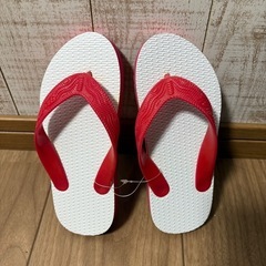 【未使用】🟥島ぞうり 19㎝　赤　デザイン可
