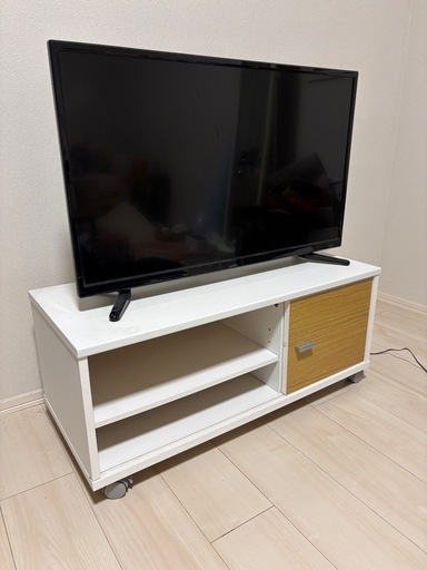 4/22まで【コンパクトテレビ台】北欧風デザイン・収納付き