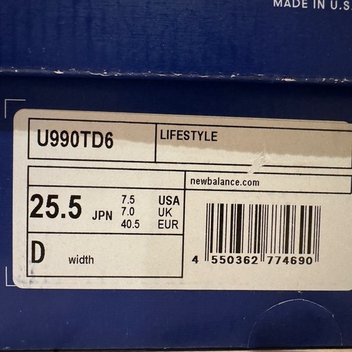 新品 New Balance 990V6 マゼンタポップ 25.5cm 大谷翔平 ニューバランス