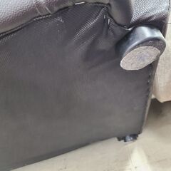 J9280　NITORI　ニトリ　3人掛けソファ　3SEATER SOFA VITE PU DBR　ダークブラウン　クリーニング済み【リユースのサカイ柏店】の画像