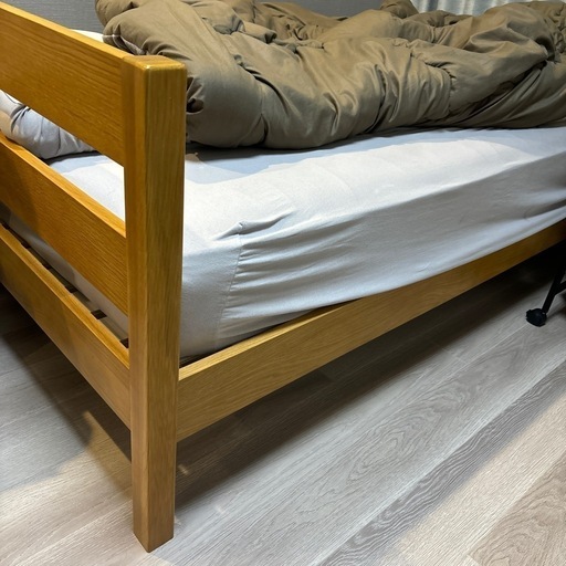 無印良品 ベッドフレーム セミダブル オーク材 無垢材ベッド