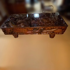 木彫 彫刻 座卓 一枚板 テーブル