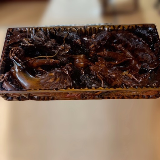 木彫　彫刻　座卓　一枚板　テーブル