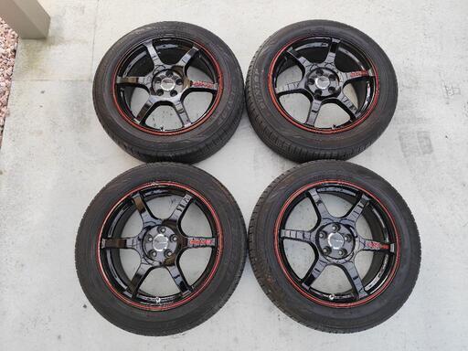 17インチ レアマイスター CS-V6 グロスブラック/レッドライン