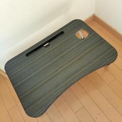 ☆超美品☆アウトドアテーブル(タブレット置き＆ドリンクホルダー)　※屋外 子供 ピクニック レジャー 折りたたみ PC　〜配達可能〜  ②の画像