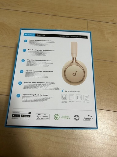 箱のみ Anker soundcore space one ワイヤレスヘッドホン (おお 箱のみ Anker soundcore space one ワイヤレスヘッドホン (おお