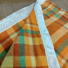☆ほぼ未使用☆ 毛布(210cm✕150cm) シングル サイズ　※寝具 掛け ふとん 布団 フトン チェック柄　〜配達可能〜    ③の画像