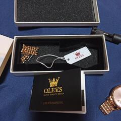 新品 OLEVS おしゃれ プレゼント レディース 腕時計 ピンク 金 ハートの画像