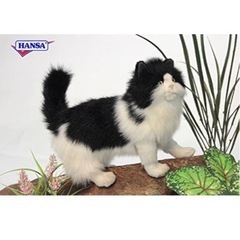 HANSA ハンサ　ネコ　ぬいぐるみ　中古品 美品】ハンサ(HANSA) HANSA シロクロネコ No.4221 猫ぬいぐるみ