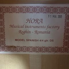 オール単板クラシックギター　HORA オラ Spanish 4/4 松・メイプルの画像
