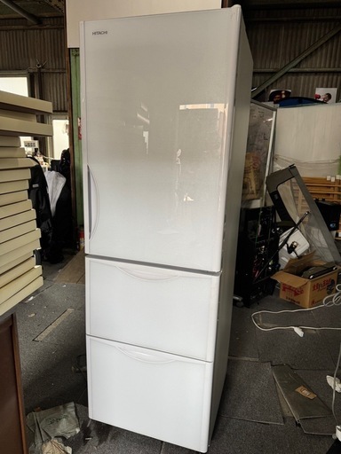 HITACHI 日立 ノンフロン冷凍冷蔵庫 2019年製 R-S38JV（XW） クリスタルホワイト