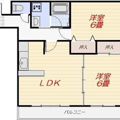🙌敷金・礼金・仲介手数料０！今なら家賃当月日割りフリーレント！最上階角部屋の２LDK！💝 − 栃木県