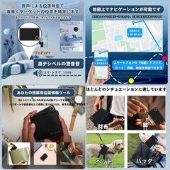 GW SALE　新品未使用　GPS超薄(2.5mm) 紛失防止タグ スマートトラッカー エアタグ 防水の画像