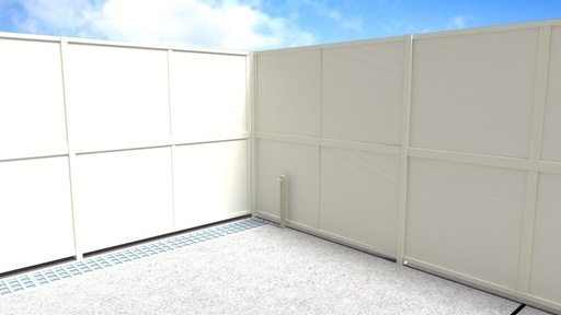 駐車場　洗車場　排水溝　水道完備　土間コンクリート　目隠しフェンス　高さ2メートル　写真撮影モニター用2台限定特価！　愛媛県　外構工事　EXたくみ 駐車場 洗車場 排水溝 水道完備 土間コンクリート 目隠しフェンス 高さ