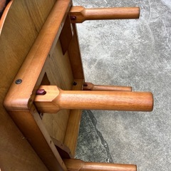 【折りたたみ式】座卓　ローテーブル　ちゃぶ台　木製　ウッド【直径75×高32.5cm】の画像