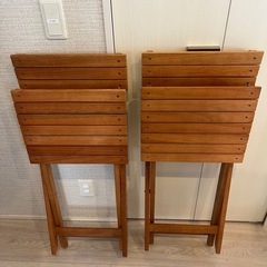ガーデン、ベランダ用机椅子3セットの画像