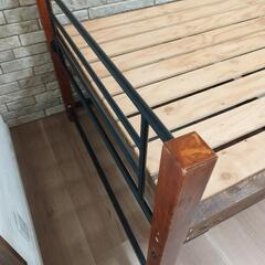 脚長ビンテージ風ベッド シングルの画像