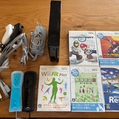 wii一式+ソフト5本（マリオカート、マリオテニス、wiispo...