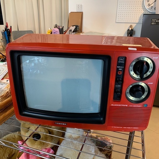 【後払い手数料無料】 出張買取実施中☆TOSHIBA ブラウン管テレビレッド昭和レトロ テレビ