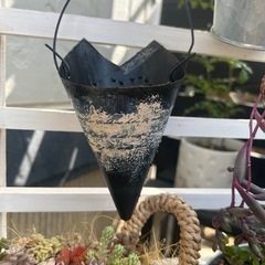 アイスコーン　リメ缶　多肉　観葉植物　ガーデニング　草花　ハンギ...