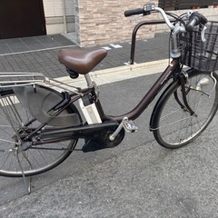 大阪府 ヤマハ 電動アシスト自転車 ブラウン 前カゴ付き - メルカリ