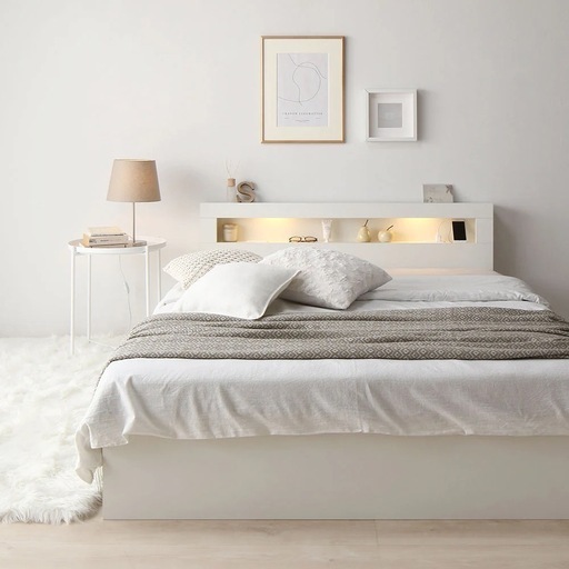 RASIK ベッドフレーム　セミダブル　RIZON ホワイト