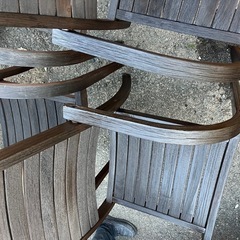 屋外用椅子セットの画像