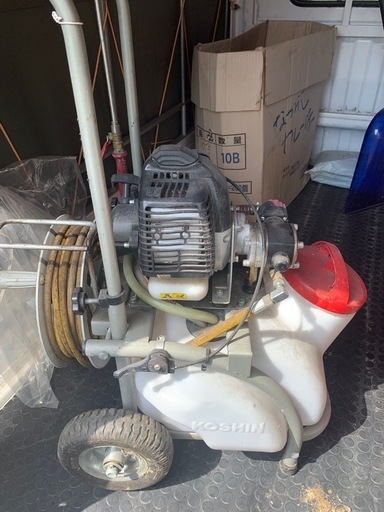 KOSHIN エンジン式小型動噴 ES-25T 中古延長ホース付 (ダイロン