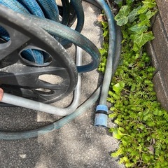 お話し中　ホースとホースリールの画像