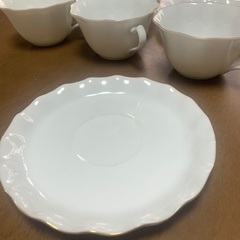 コーヒーカップ5脚セット　タチキチ　白　金縁の画像