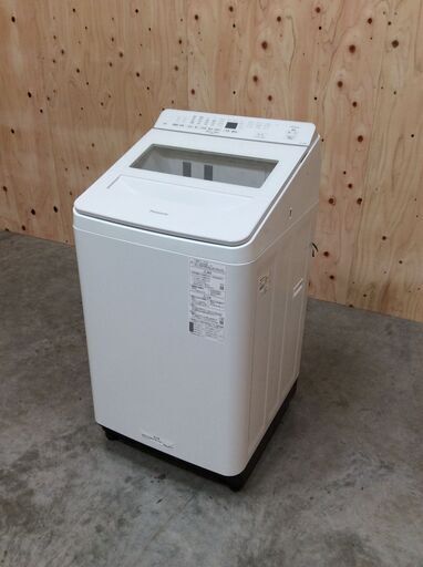 (4/20受渡済)YJT10545【Panasonic/パナソニック 8.0㎏洗濯機】2022年製 NA-FA8K1 家電 洗濯 簡易乾燥付 洗剤･柔軟剤 自動投入 次亜除菌コース