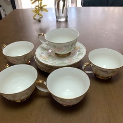 ティカップ5脚セット　HOYA